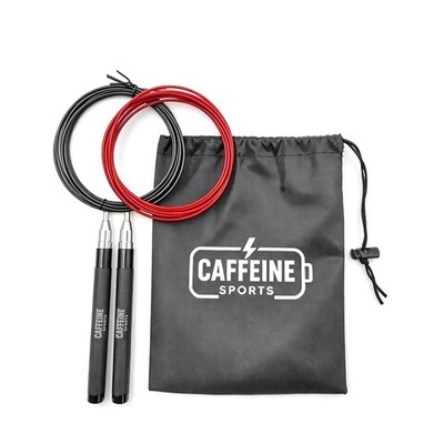 Caffeine Sports - Speed Jump Rope, Adjustable, Tangle Free, 360 Swivel Bearings