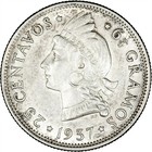 Dominican Republic 1937 25 Centavos LUSTROUS UNC — photo 1