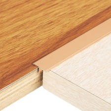 3Pcs 2.9Ft x 0.47" T-Molding Floor Transition Strips, Flat Divider Strip, Gold
