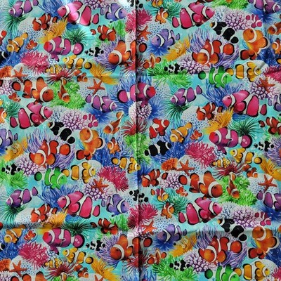 Timeless Treasures Fabric Clown Fish Vibrant 44x37 Sewing 