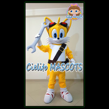 COLAS of Sonic Mascota Disfraz Cosplay Botarga Halloween Dibujos Animados Cielito MASCOTAS