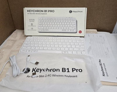 Keychron B1 Pro Ultra Slim 2.4G Wireless Keyboard Windows & Mac White