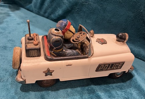 Nomura Vintage Tin Toy No. 3 Police Convertible Battery powered Made in Japan - Picture 2 of 9
