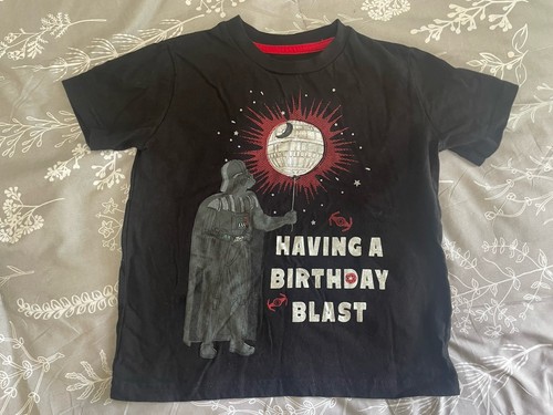 STAR WARS Darth Vader Yoda Birthday T-Shirt Little Kid Size 6 - Picture 2 of 4