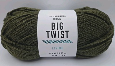 Big Twist Living Yarn ''Pine Green'' Color 100% Acrylic 3.85oz/199yds Medium #4