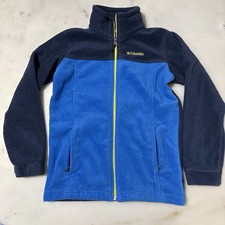 Columbia Youth M 10/12 Steens Mountain II Full Zip Fleece Navy Layering School