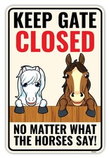 Venicor Horse Sign Decor - 14 x 9 Inches - Aluminum - 14 x 9 inches,
