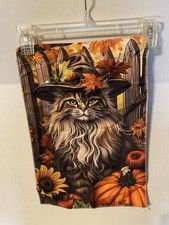 Fall Garden Flag With Cat