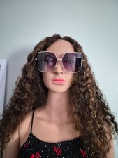 Womens Large Square Framed Fashion Sunglasses