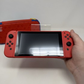 Nintendo Switch Console Mario Edition Console Bundle Red Joycons 128gb Micro SD