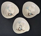 Set of 3 Vintage Red Wing Pottery Bob White  Lug Handle Fruit/Dessert Bowls