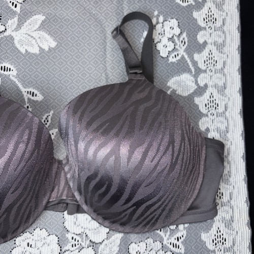 Warner’s Underwire Gray Bra 38C 01594 Animal Print Shimmery Adjustable Straps - Picture 4 of 13