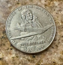 1990 Marshall Islands $5 Battle of Britain Coin • AU WWII Commemorative