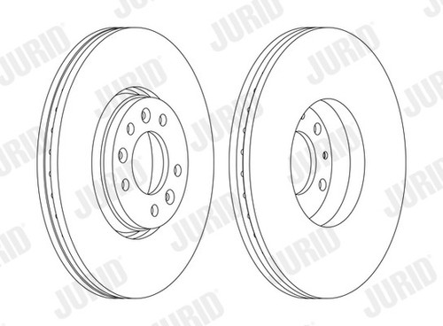 JURID 562622JC-1 BREMSSCHEIBE VORDERACHSE FÜR CITROËN,FIAT,PEUGEOT - Bild 2 von 4