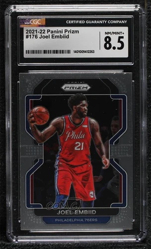 2021-22 Panini Prizm Joel Embiid #176 CGC 8.5