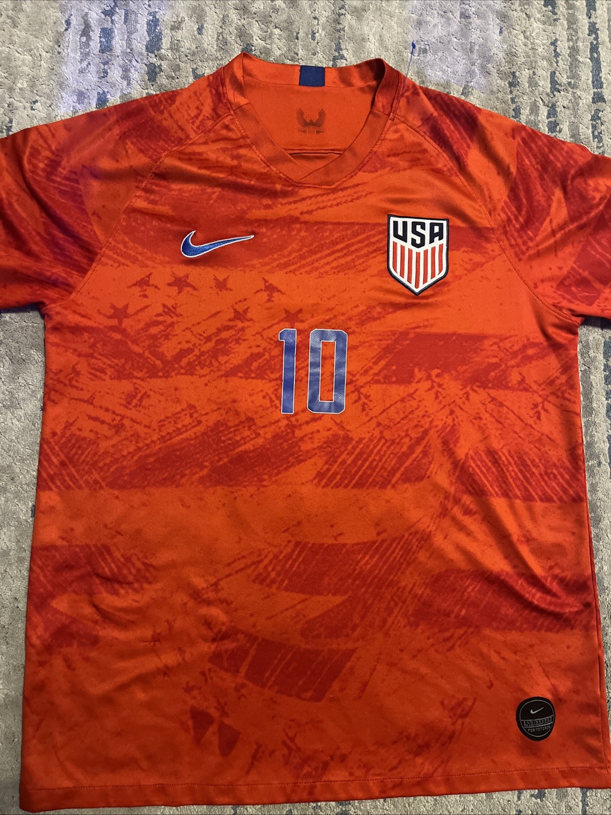 Nike USA Soccer Jersey #10 Red 2XL Women’s Short Sleeve