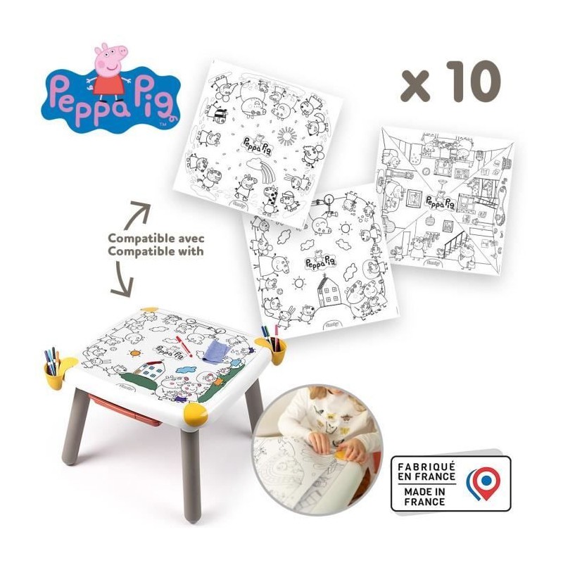 Coloriages pour table créative Smoby papier dessin enfant anti-ennui