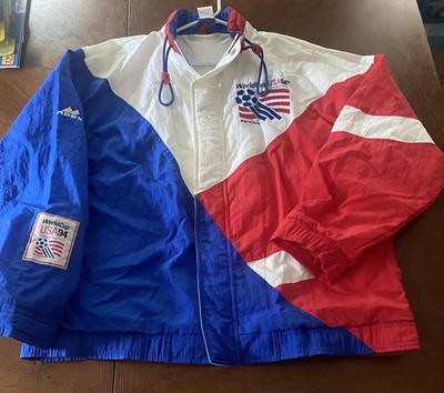 1994 Vintage World Cup USA Apex American Flag Soccer Jacket Size XL - RARE