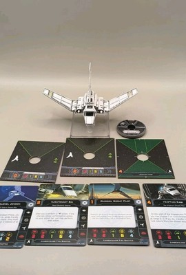Star Wars X-Wing Miniaturen Spiel Lambda Class Shuttle, Karten, Zifferblatt, Ständer