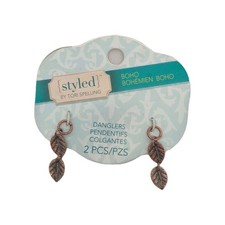 Styled Danglers By Tori Spelling Boho Copper Graduated Leaves For Jewelry Making