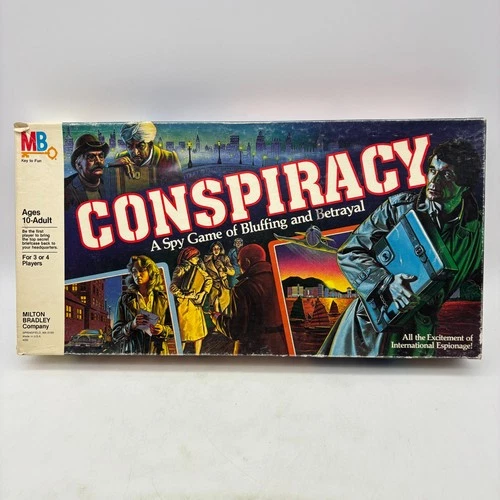 VINTAGE Conspiracy COMPLETE Milton Bradley 1982 Spy Board Game Mystery