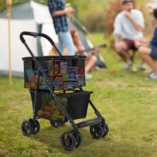 Sturdy Foldable Cart with Handle Design for Supermarket Shopping