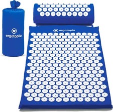 Acupressure Mat with Pillow &ndash; 68 x 42cm Blue Massage Mat for Relaxation &