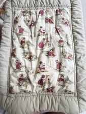 Vintage Handmade Baby Quilt Neutral Boy Girl Nursery Rhyme Story Book 40" x 30"