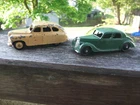 VINTAGE DINKY TOYS RILEY 40a AND STANDARD VANGUARD 153 ALL ORIGINAL