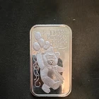 Madison Mint 1991 Silver Bar Happy Birthday Bear Balloons Bullion