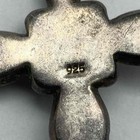 Sterling Silver 925 Jewelry Lot Heart Locket Cross Sapphire Necklaces 14.66g — photo 6
