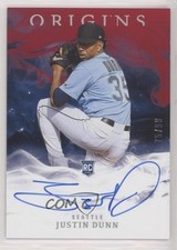 2020 Panini Chronicles Origins Signatures Red 75/99 Justin Dunn #31 Auto 4z8