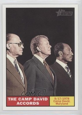 2009 Topps American Heritage Jimmy Carter Anwar Sadat Menachem Begin #125 0i6