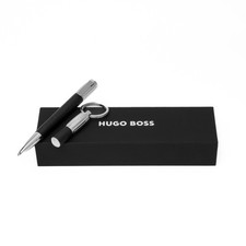 Hugo Boss Icónico Guijarro Negro Set (bolígrafo y llavero)