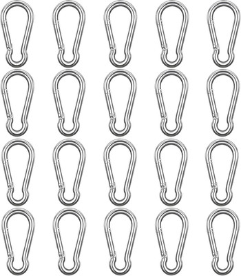 20 Stück&50 Stück Karabiner, 40X4 Mm Karabinerhaken Klein Aluminiumkarabiner Sch