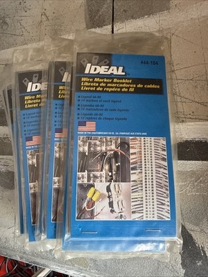 NEW OLD STOCK LOT OF 10 IDEAL #44-104 WIRE MARKER Booklets