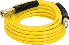 Air Compressor Hose 1/4 Inch X 25 Feet Hybrid Hose with Fittings, 1/4" Industria