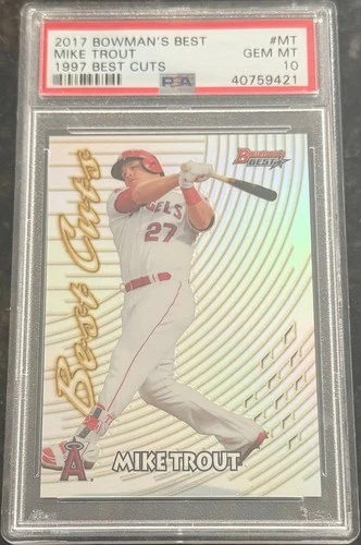 2017 Bowman's Best Cuts 1997 Best Cuts Mike Trout Angels PSA 10 GEM MINT