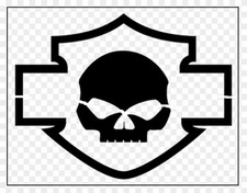 Stencil Harley Skull and Shield Tank for Paint Airbrush reusable 6.5x5