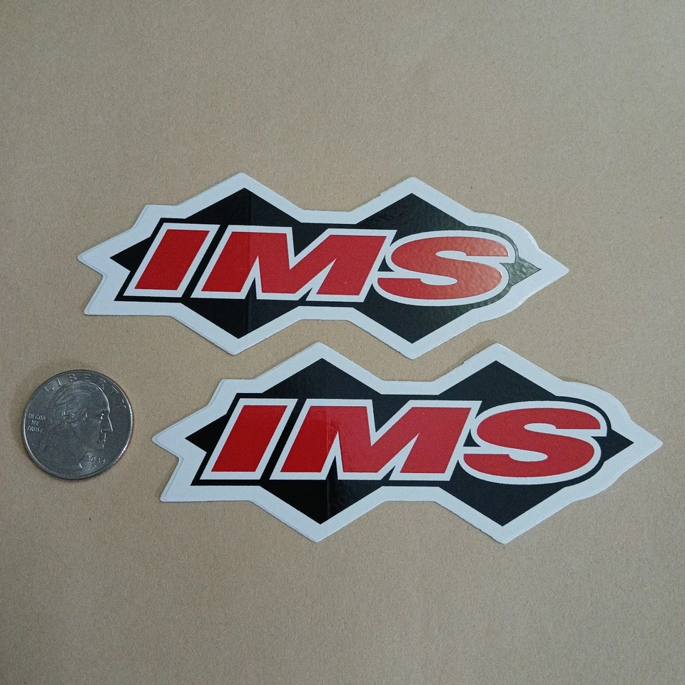 IMS Products 2 piezas pegatinas pequeñas originales IMS NUEVO ATC250R ATV TRX Z400 LTR Foto 2 de 2