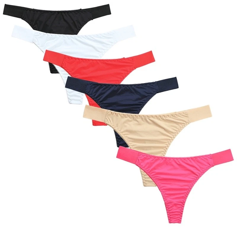 Damen Slips Tanga Sexy nahtlos 6er Set Unterwäsche Panty Mix S-L V-String - Bild 3 von 4