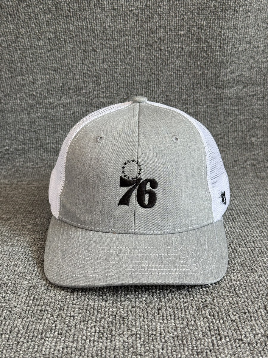 '47 Brand Philadelphia 76ers Trucker Snapback Gray White One Size Hat