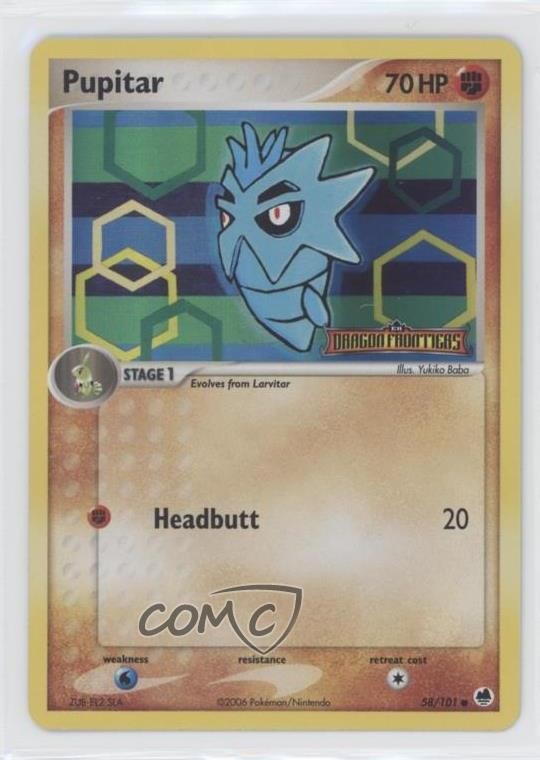 Pupitar Reverse Foil Pokémon EX Dragon Frontiers #58 2006