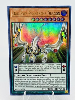 Odd-Eyes Phantasma Dragon YA05-EN001 Yu-Gi-Oh! ARC-V Promo Cards Limited Edition