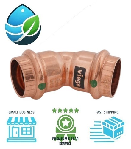 Viega 77023 3/4" ProPress Copper 45° Degree Elbow (PxP) Professional Plumbing