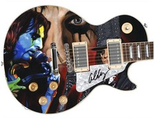 Alice Cooper Signed 1/1 Custom Graphics Guitar
