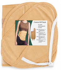 Castor Oil Pack Kit Compress Reusable Wrap Belt for Inflammation Toxin Remover