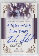 2013 Leaf Trinity Inscription Auto 15/30 Braden Shipley #DTI-BS1 Auto 00a6