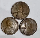 1913 s lincoln cents 3 VG Pennies