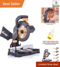 Compact 110V Compound Mitre Saw with Bevel Features & Extensive Blade Options